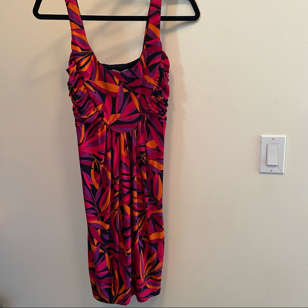 Maggy London neon palm print dress - size 2